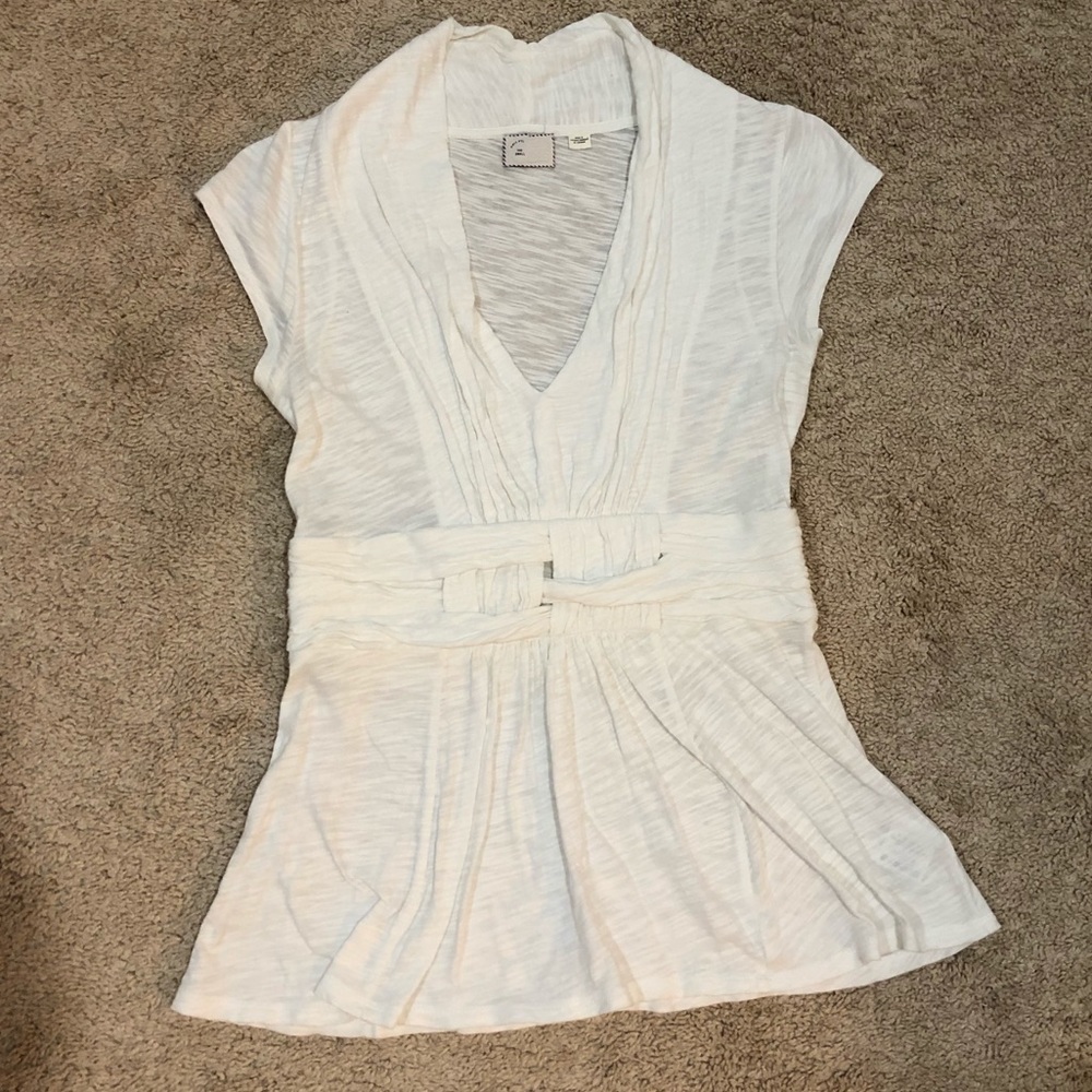Anthropologie Postmark white cotton top - small
